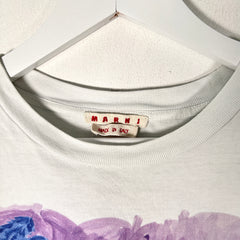 Marni White Watercolor Logo T-Shirt Size M