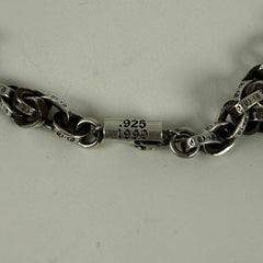 Chrome Hearts 30" Silver 'Paper-Chain' Necklace