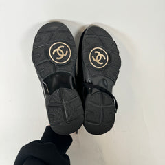 Chanel Black CC Trainers Size 37
