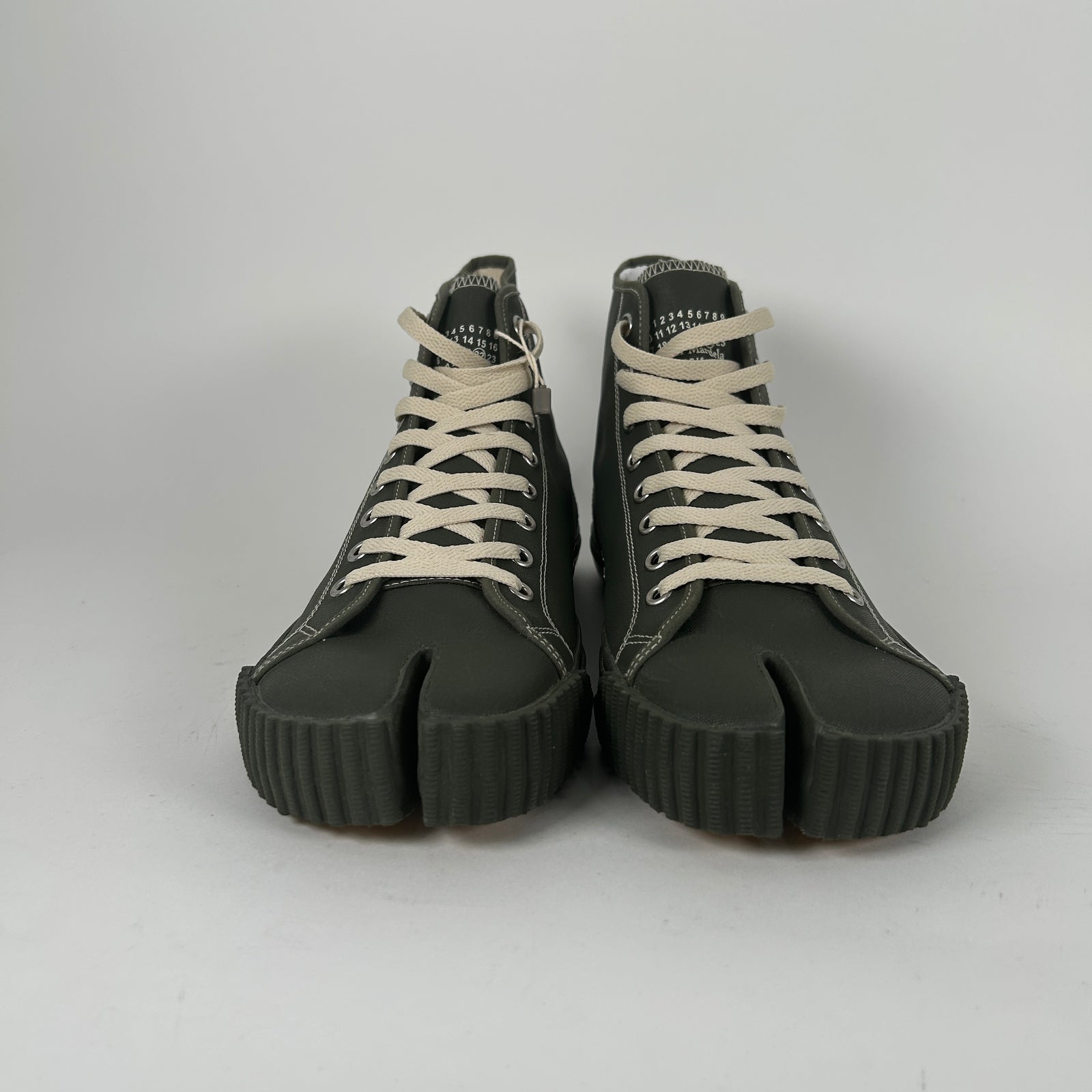 Maison Margiela Green Canvas Tabi Size 45