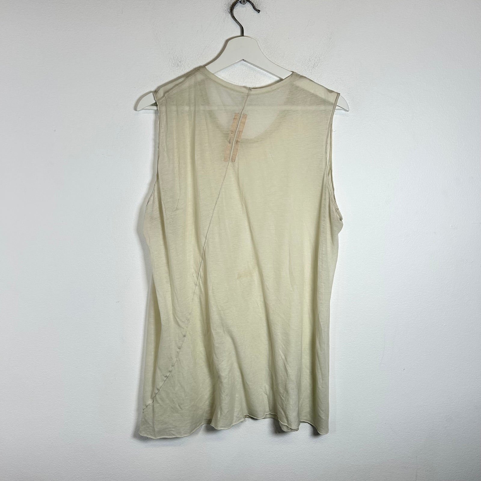 Rick Owens SS20 Neutral Tecuatl Tank Top Size L