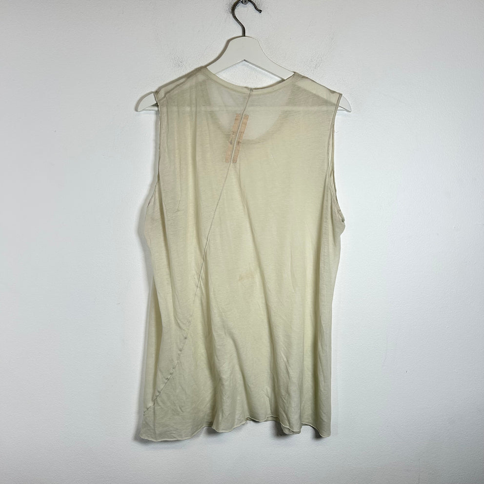 Rick Owens SS20 Neutral Tecuatl Tank Top Size L
