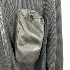 Louis Vuitton 3D Empreinte Pocket Knit Zip Up Hoodie Size XL