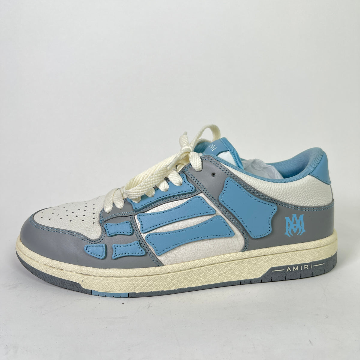 Amiri Blue/Grey Varsity Skel Low-Top Sneakers