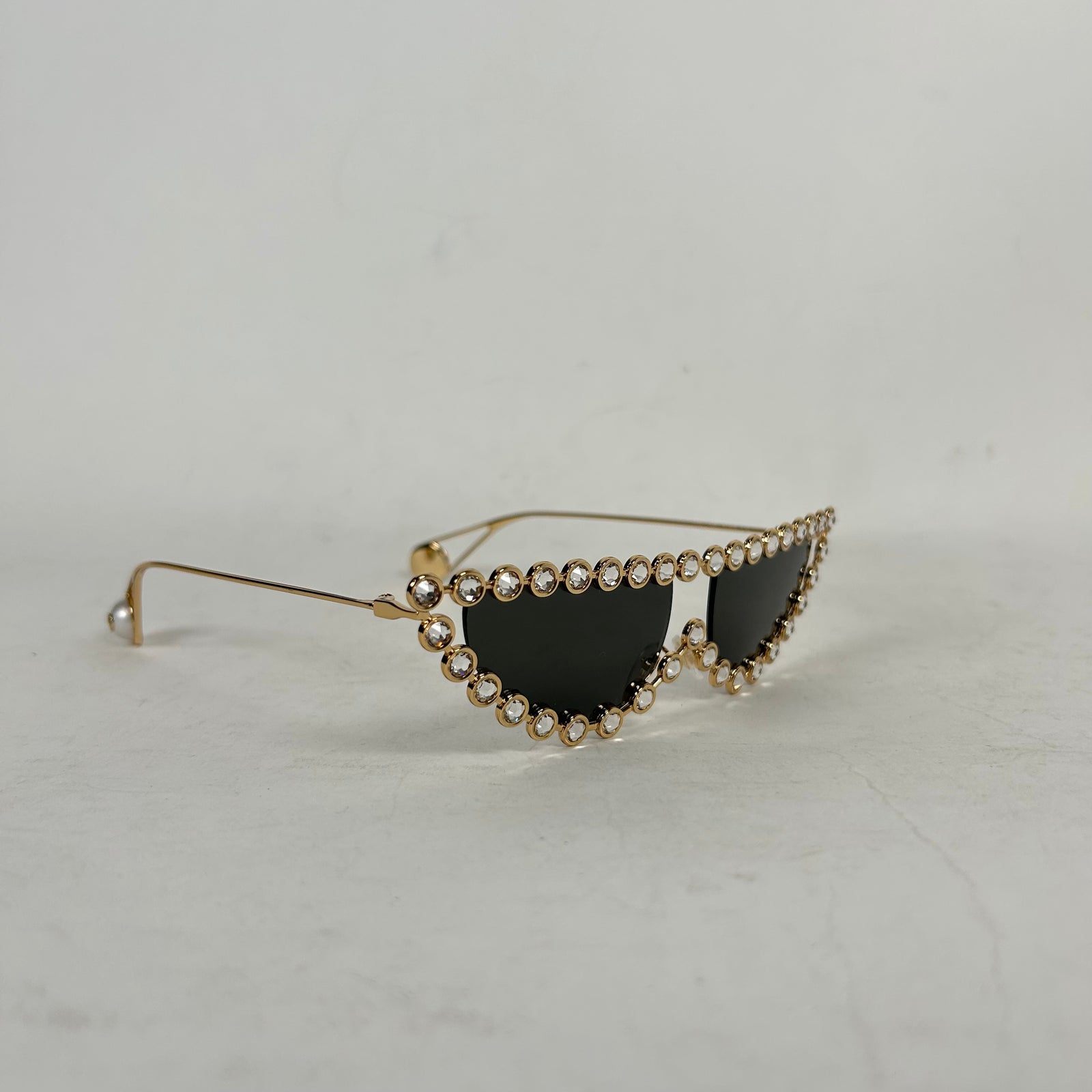 Gucci Metal Pearl Cat Eye Sunglasses