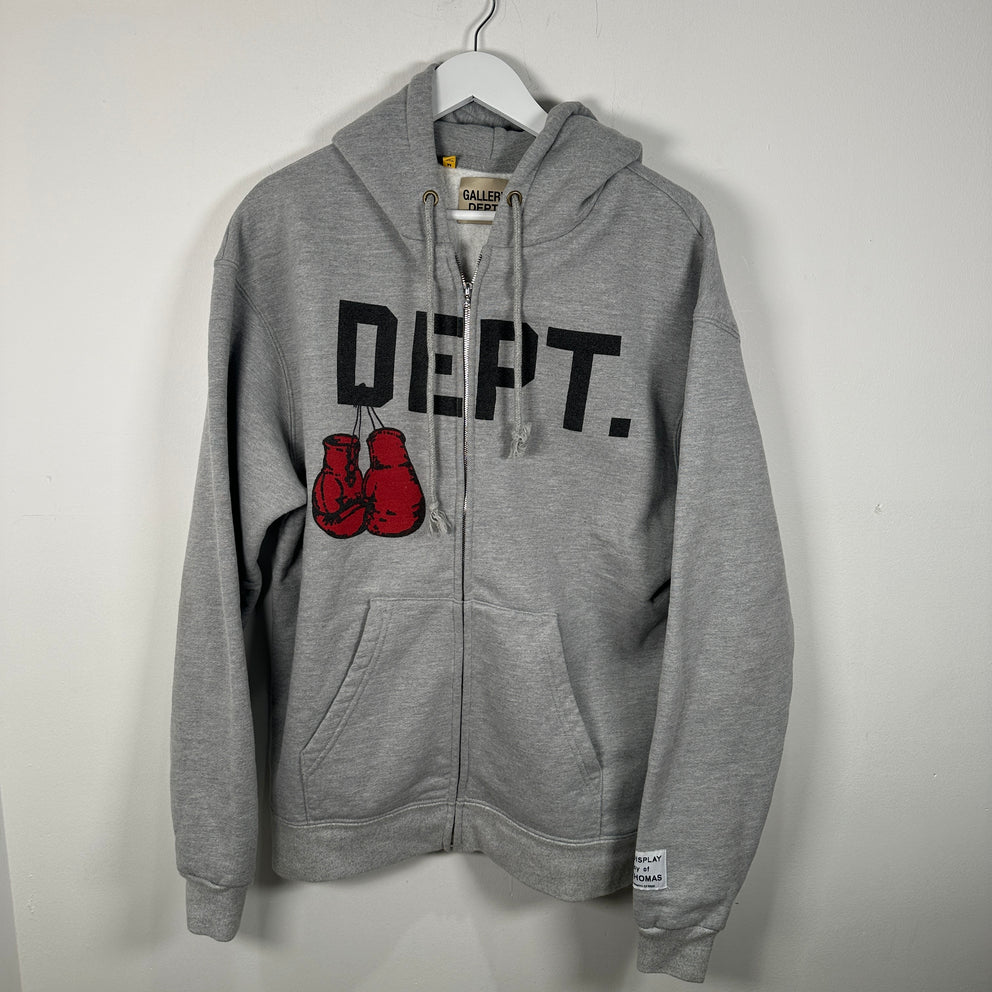 Gallery Dept. Boxing Logo Grey Zip-Up Size M