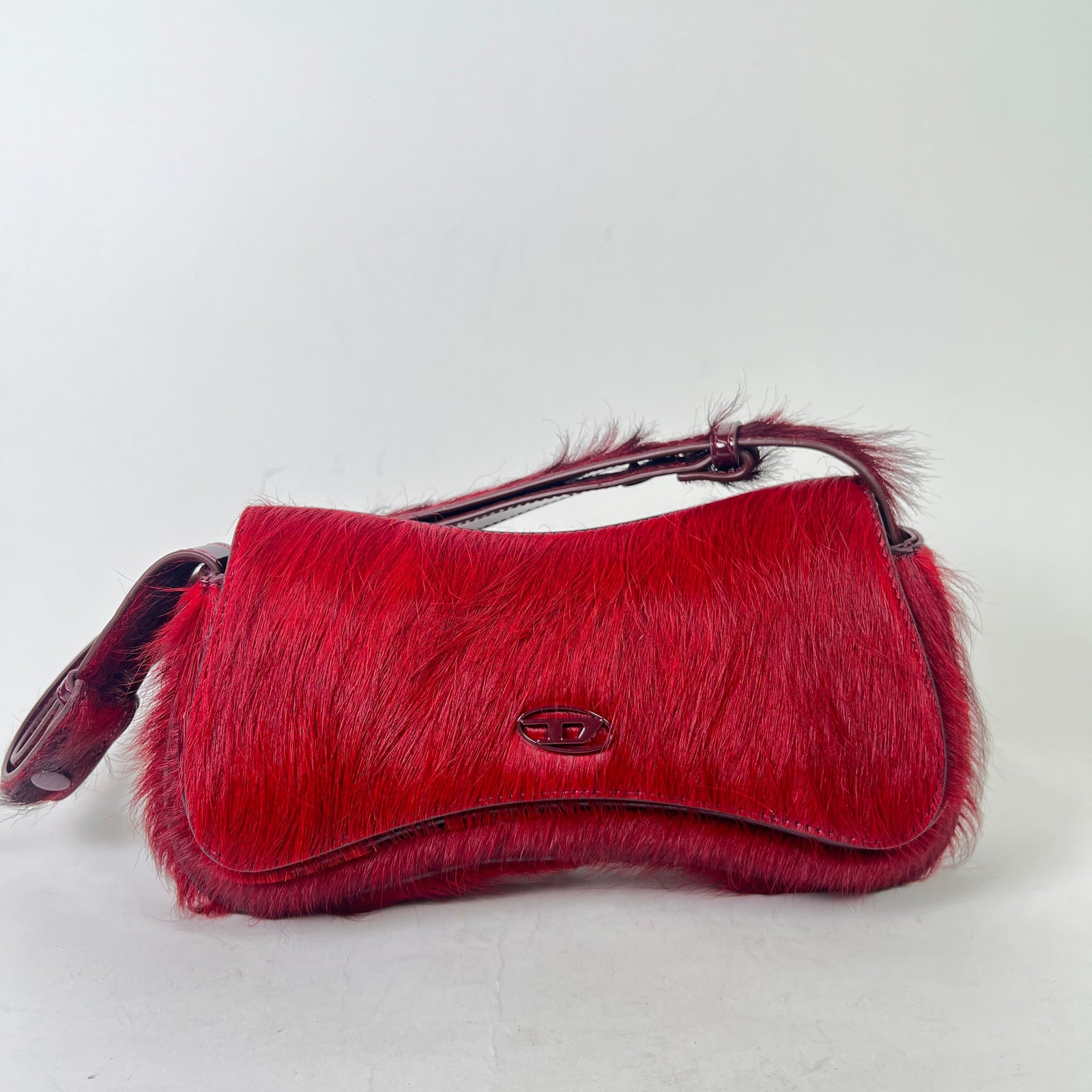 Diesel Pony Hair Calf-Leather Play Clutch Bag