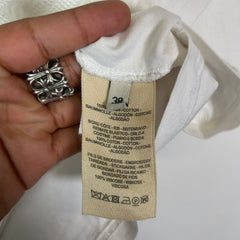 Hermes Embroidered Pocket Micro White T-Shirt Size S