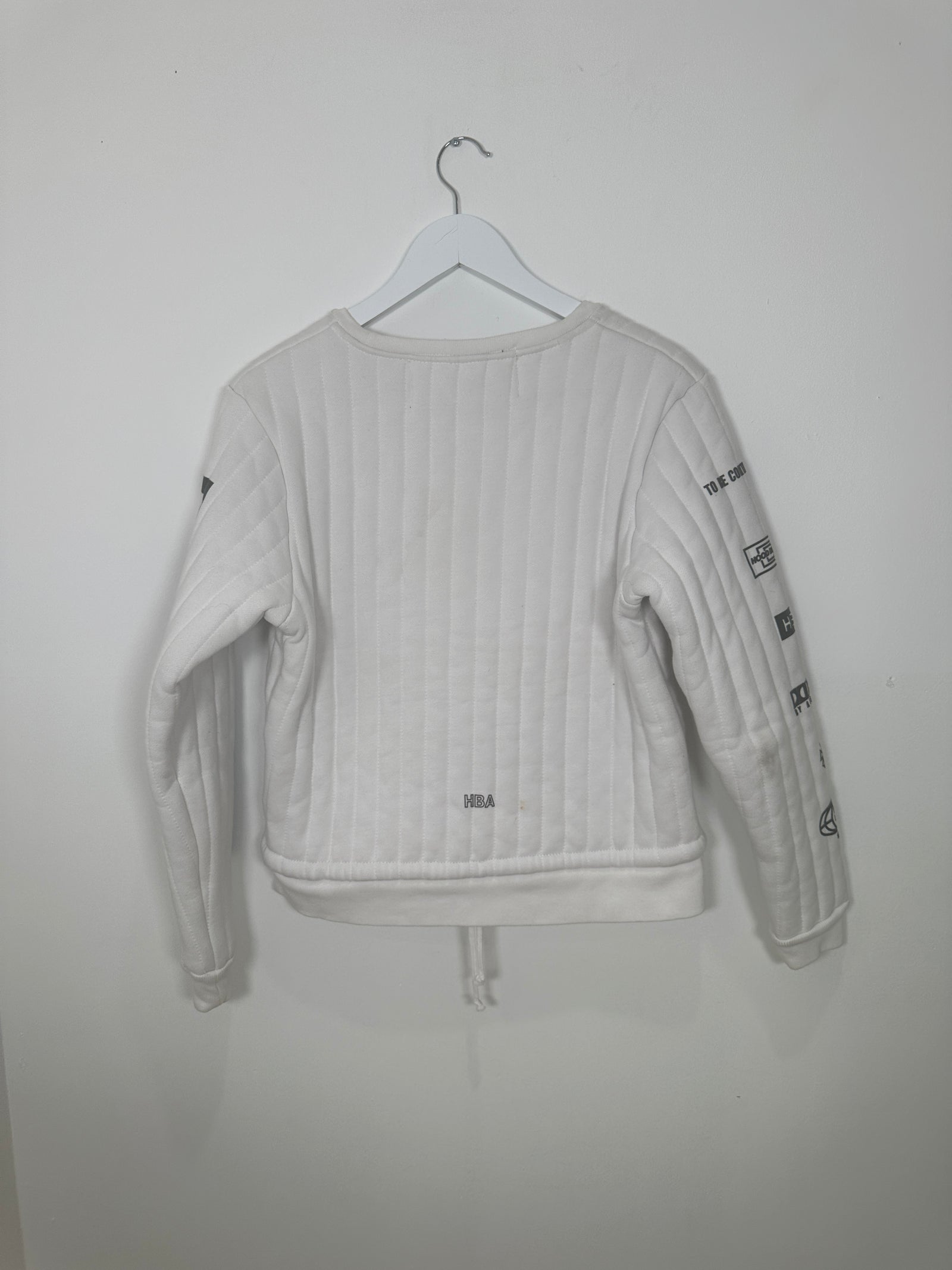Hood By Air White Padded Crewneck Size Medium