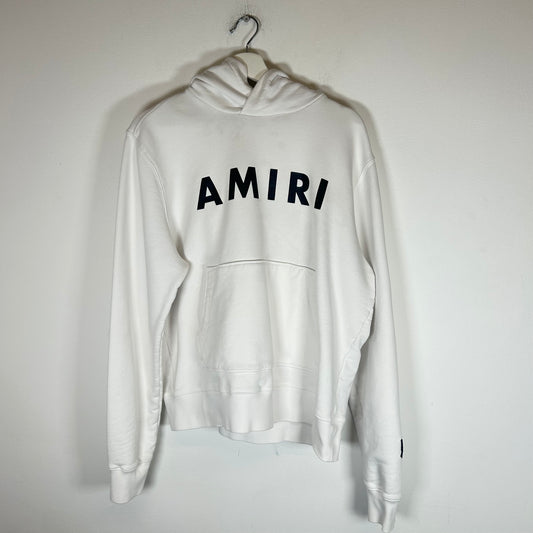 Amiri White MA Core Logo Hoodie Size M