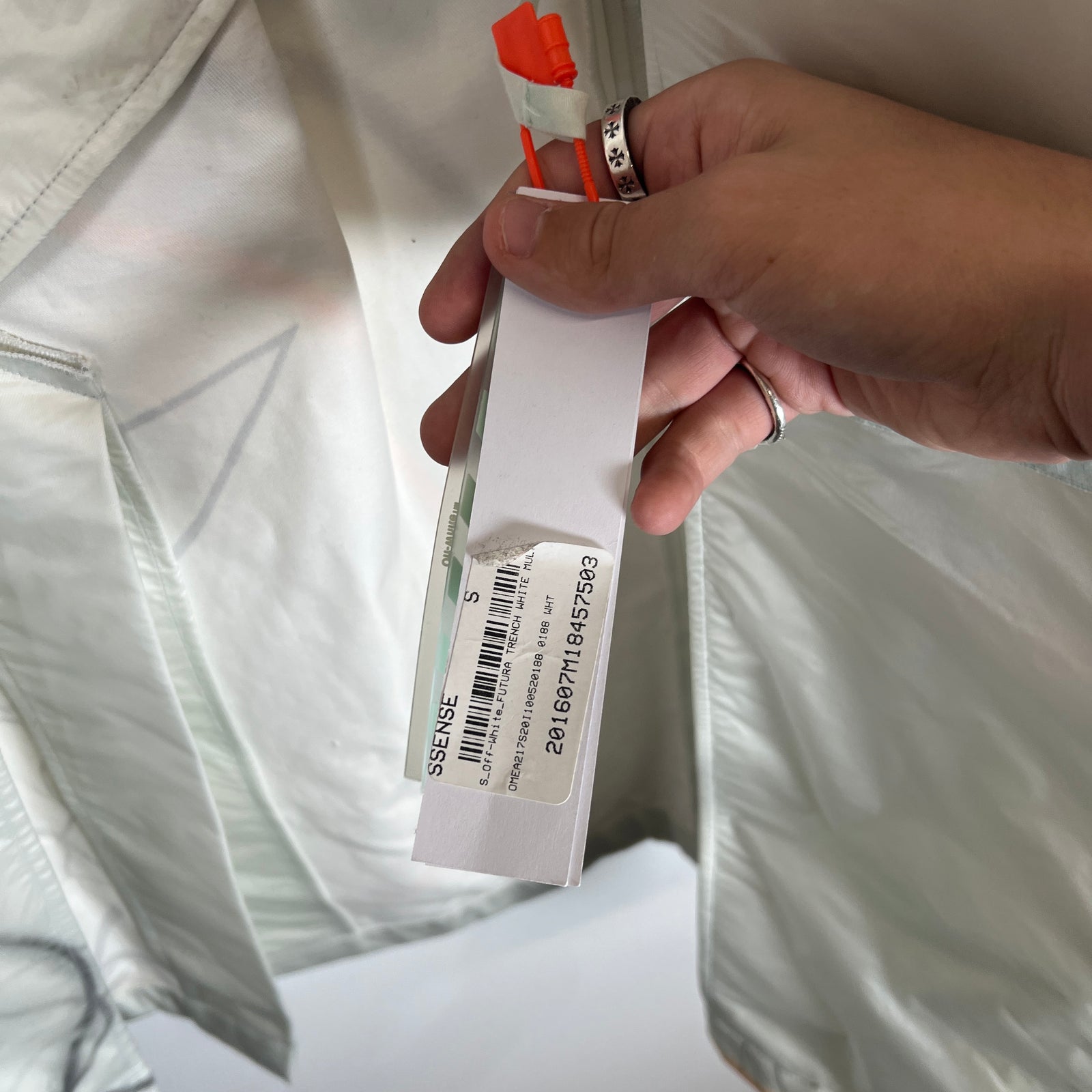 Off-White x Futura Graffiti Arrows Runway Trench Coat Size S