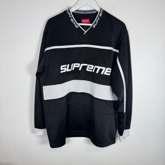 Supreme Black Logo Longsleeve Jersey Size L