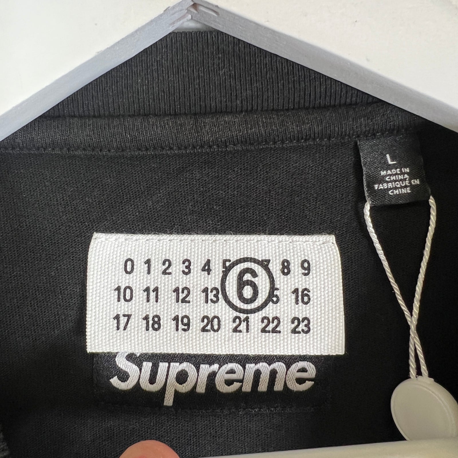 Supreme x MM6 Masion Margiela Split Logo T-Shirt