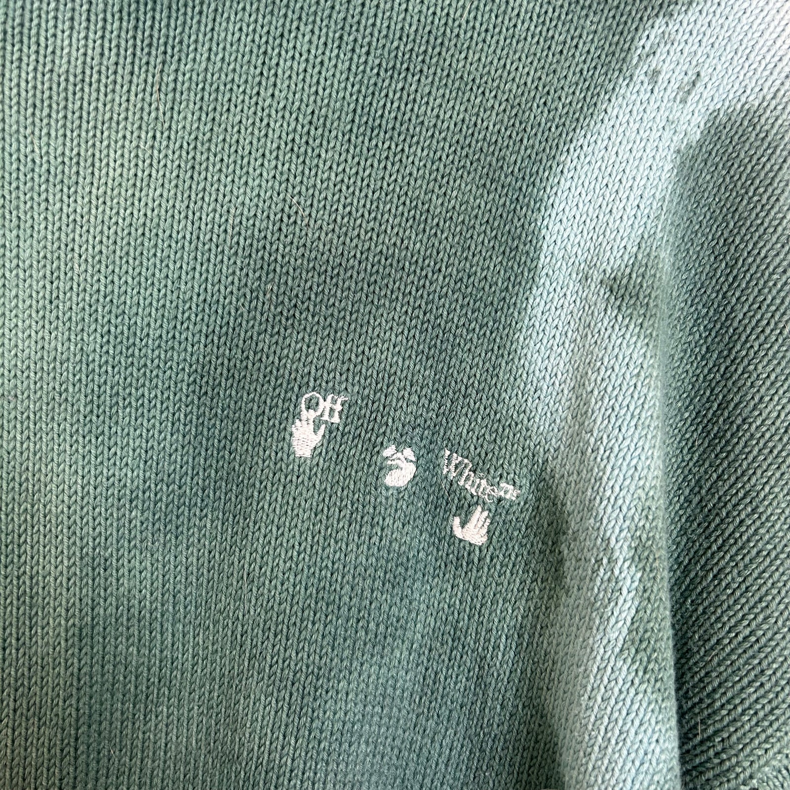 Off-White Rib Knit Tye Dye Sweater
