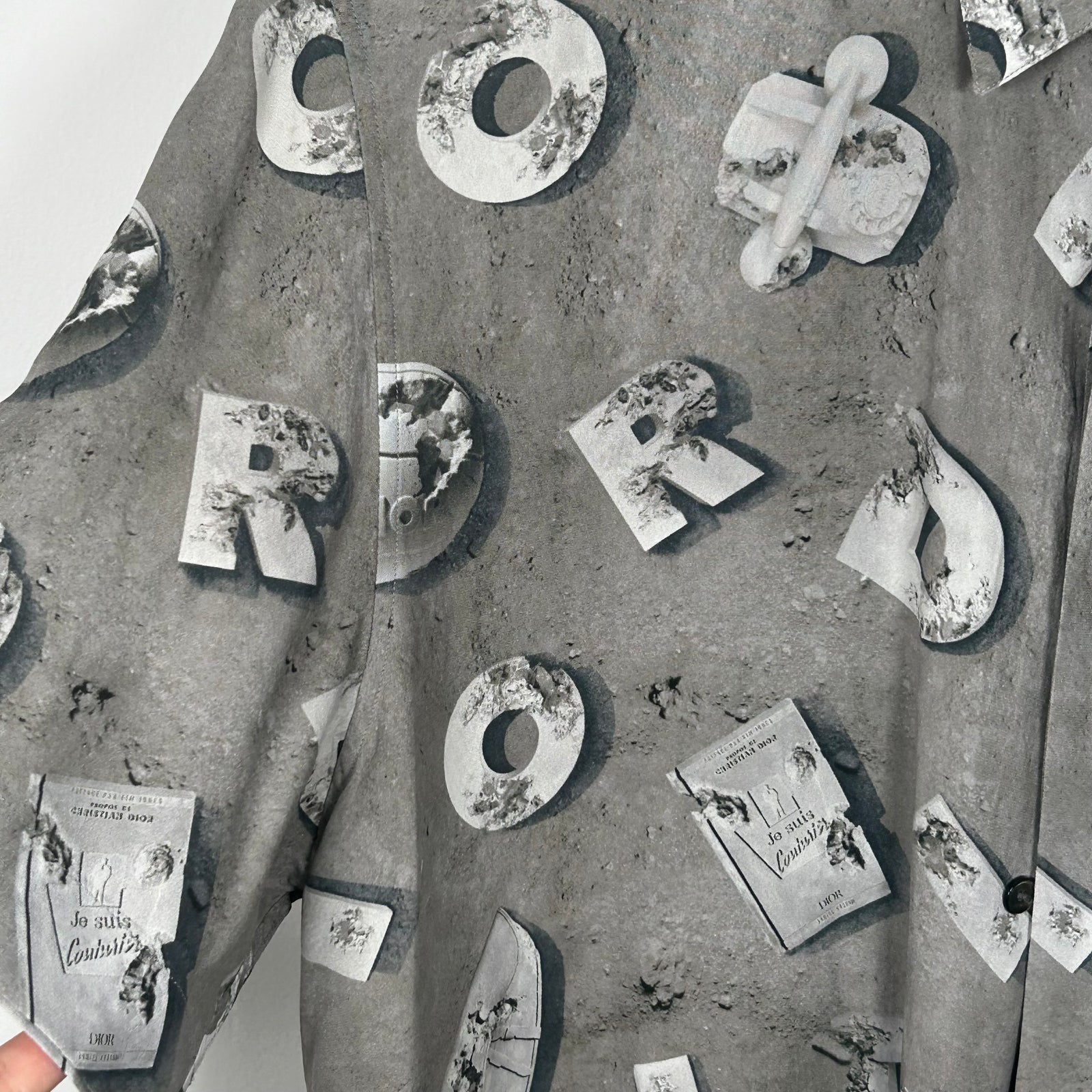 Dior x Daniel Arsham Logo Button-Up Shirt Size L