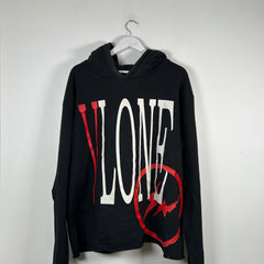 Vlone x Fragments Black Logo Hoodie Size XL