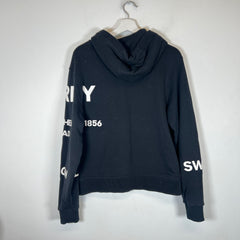 Burberry Black Horseferry Logo Hoodie Size S