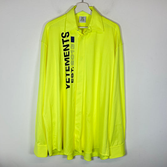 Vetements Neon Flag Shirt Size S