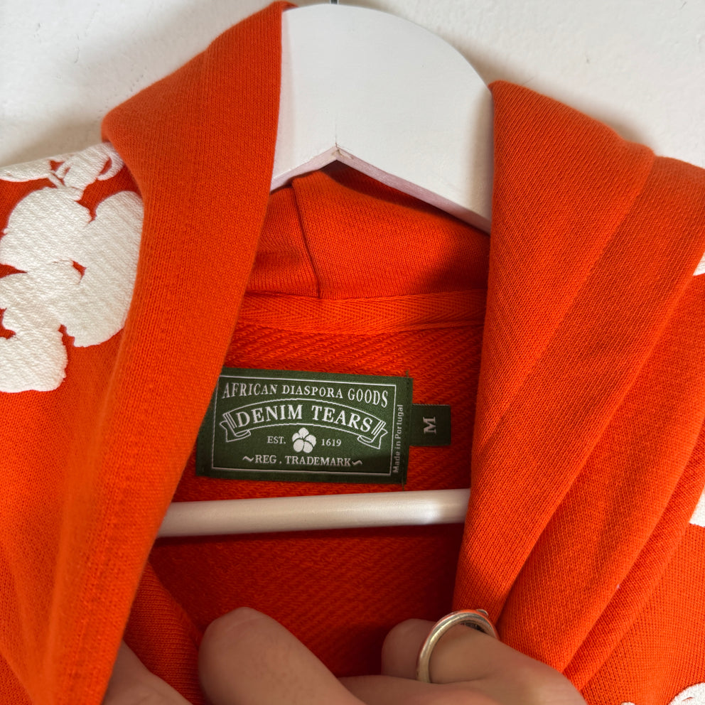Denim Tears Orange Wreath Hoodie Size M