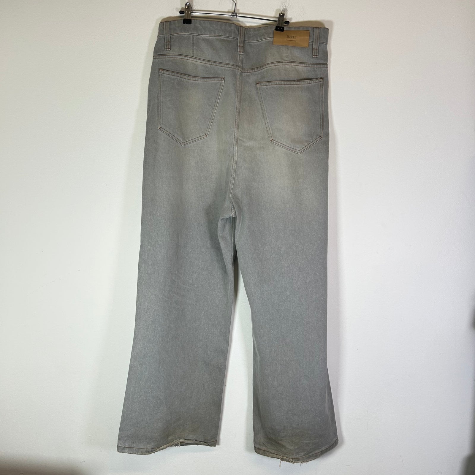 Ami Paris Grey Baggy Fit Jeans