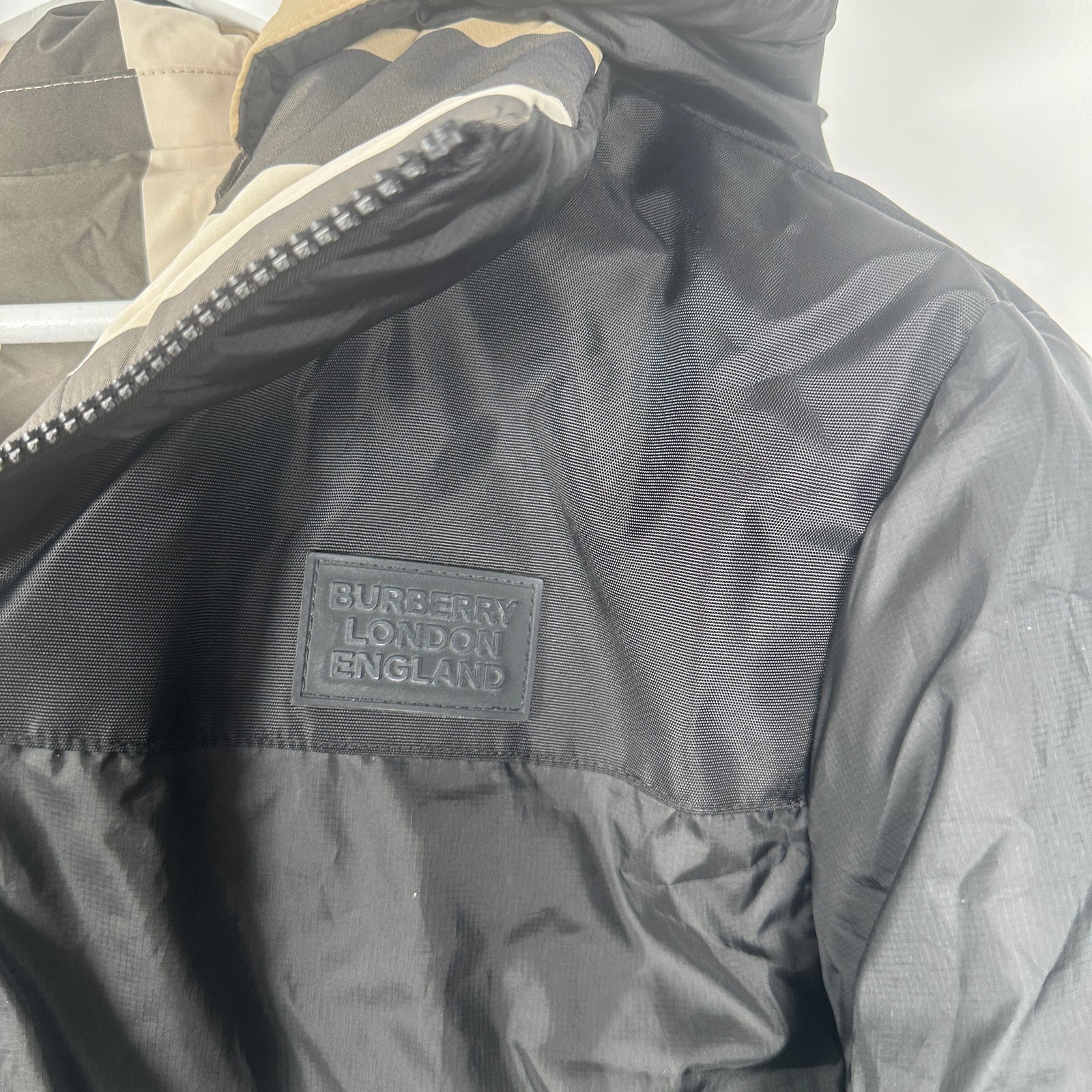 Burberry Reversible Check Puffer Jacket Size XL
