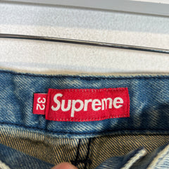 Supreme Star Topstitch Baggy Lightwash Jeans Size 32