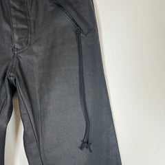 Somar Black Waxed Peril Tassel Trousers Size 28