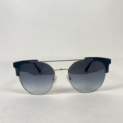 Balmain BL2533 Round Black Brow Bar Sunglasses