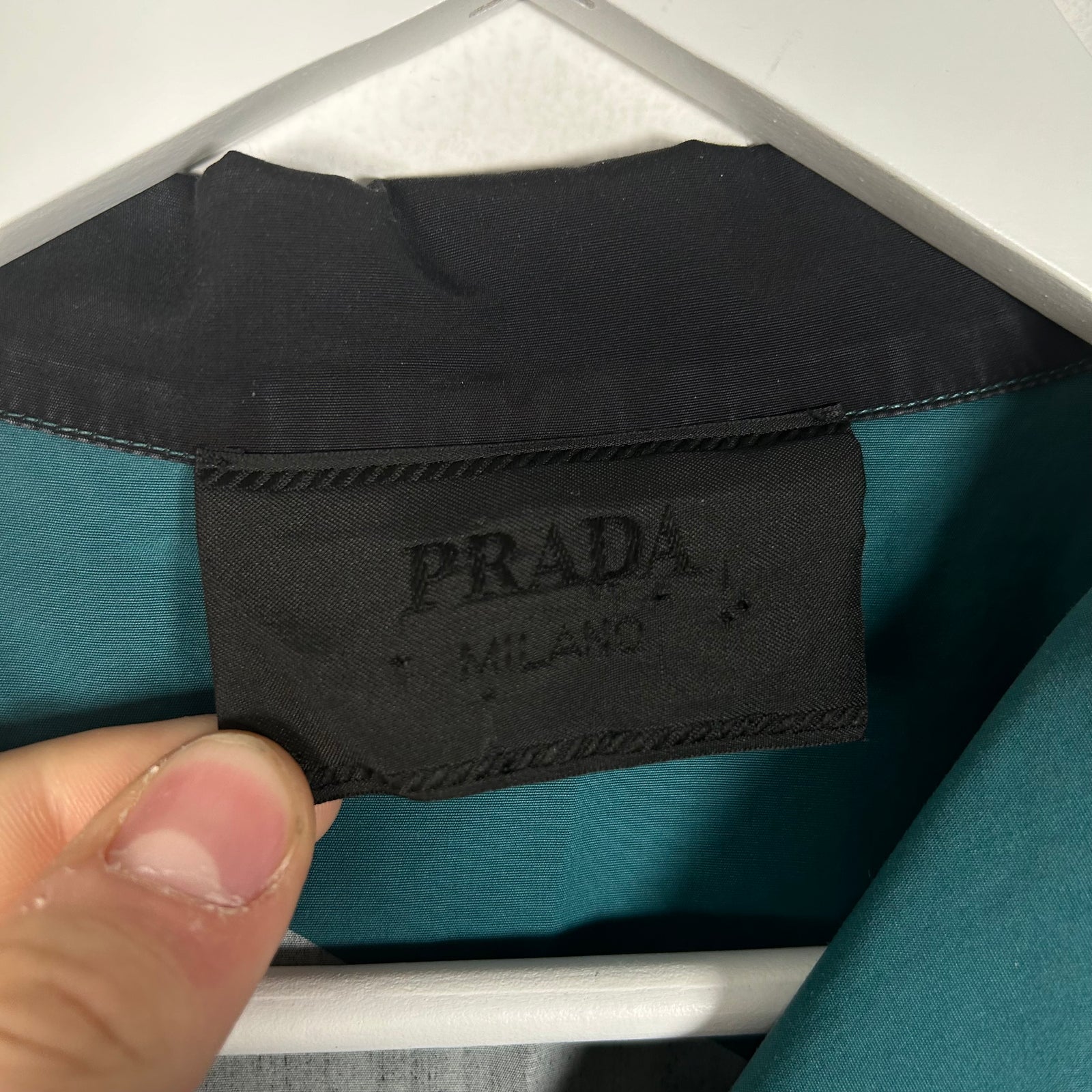 Prada Turqoise 'Falling Leaves' Button-Up Shirt Size XL