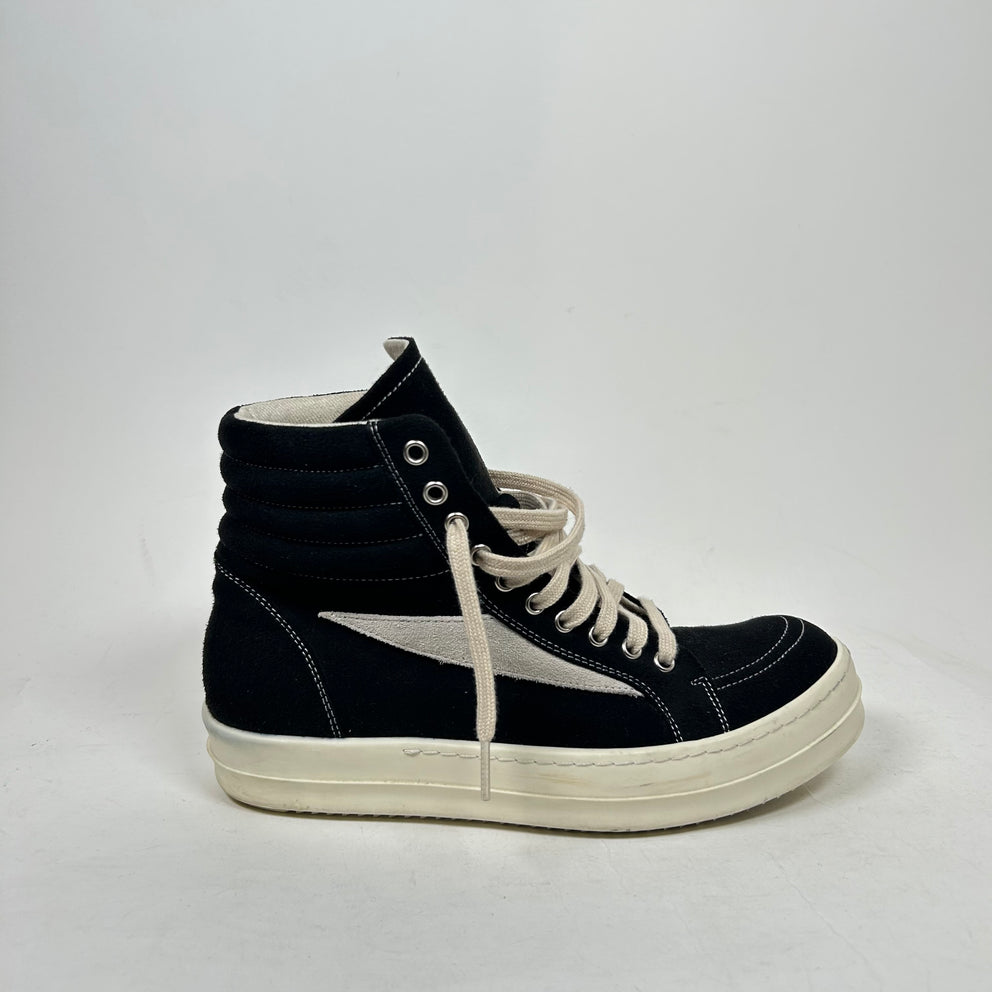 Rick Owens Drkshdw Black/Milk Vintage High Sneaker Size 41