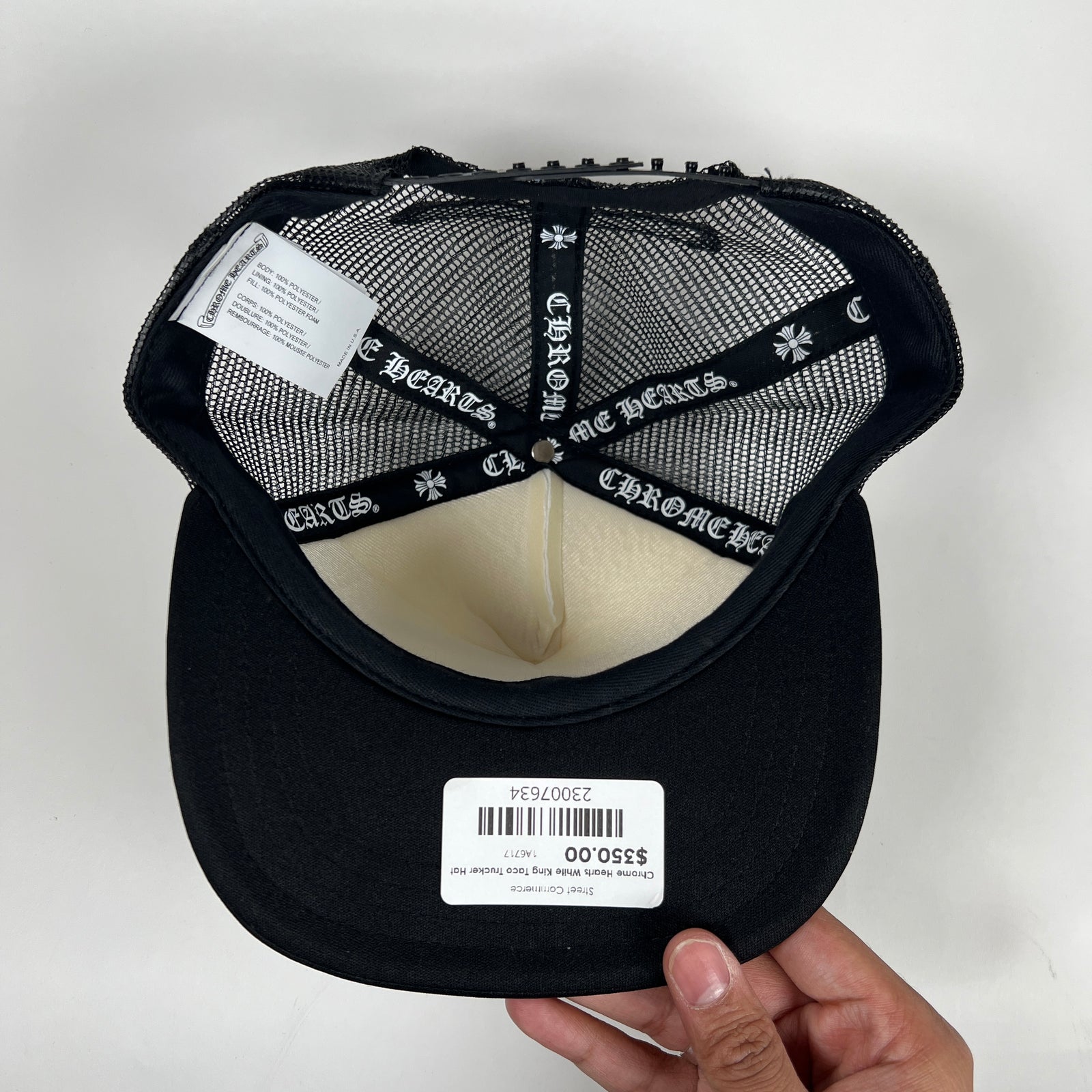 Chrome Hearts White King Taco Trucker Hat