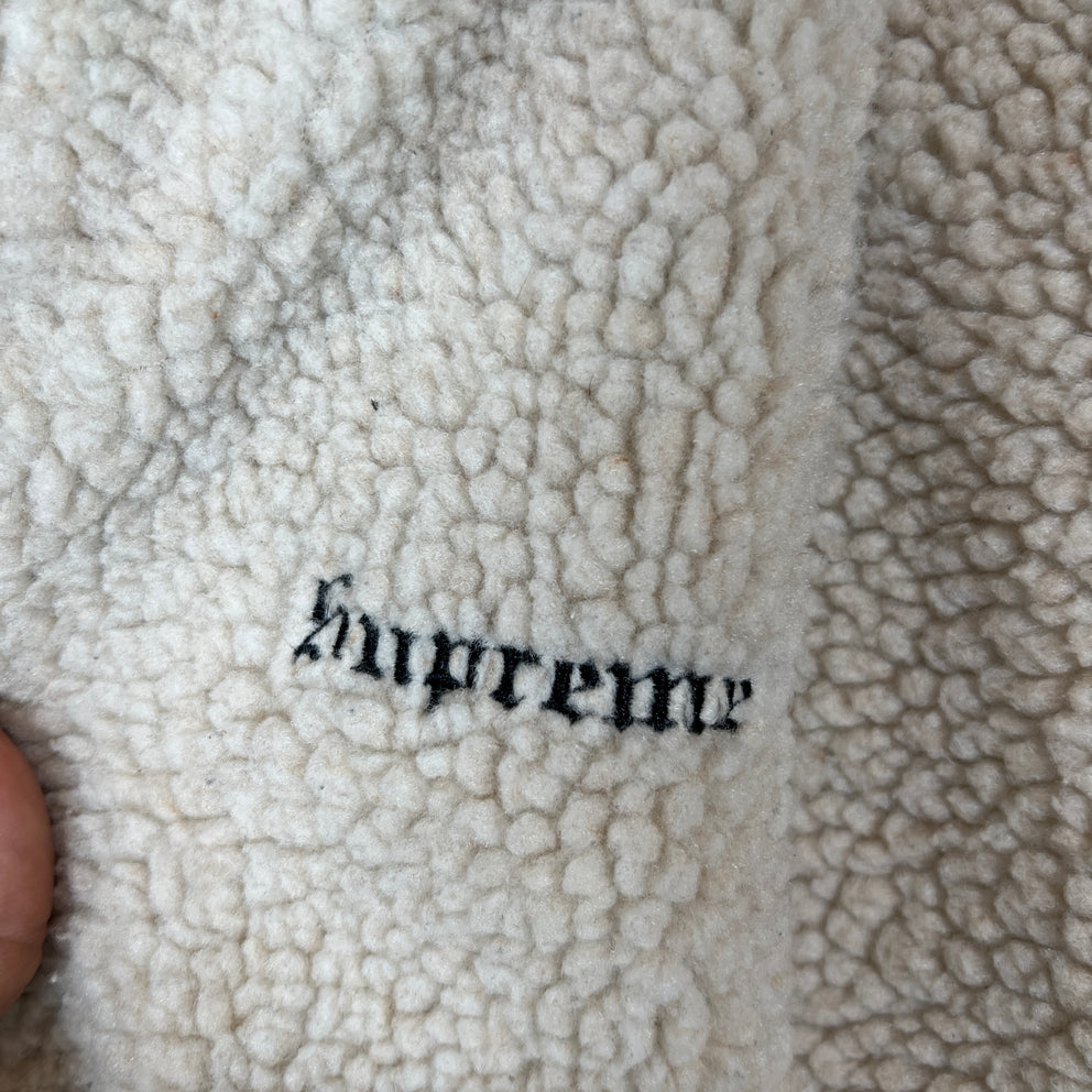 Supreme Navy Sherpa Reversible Vest Size XL