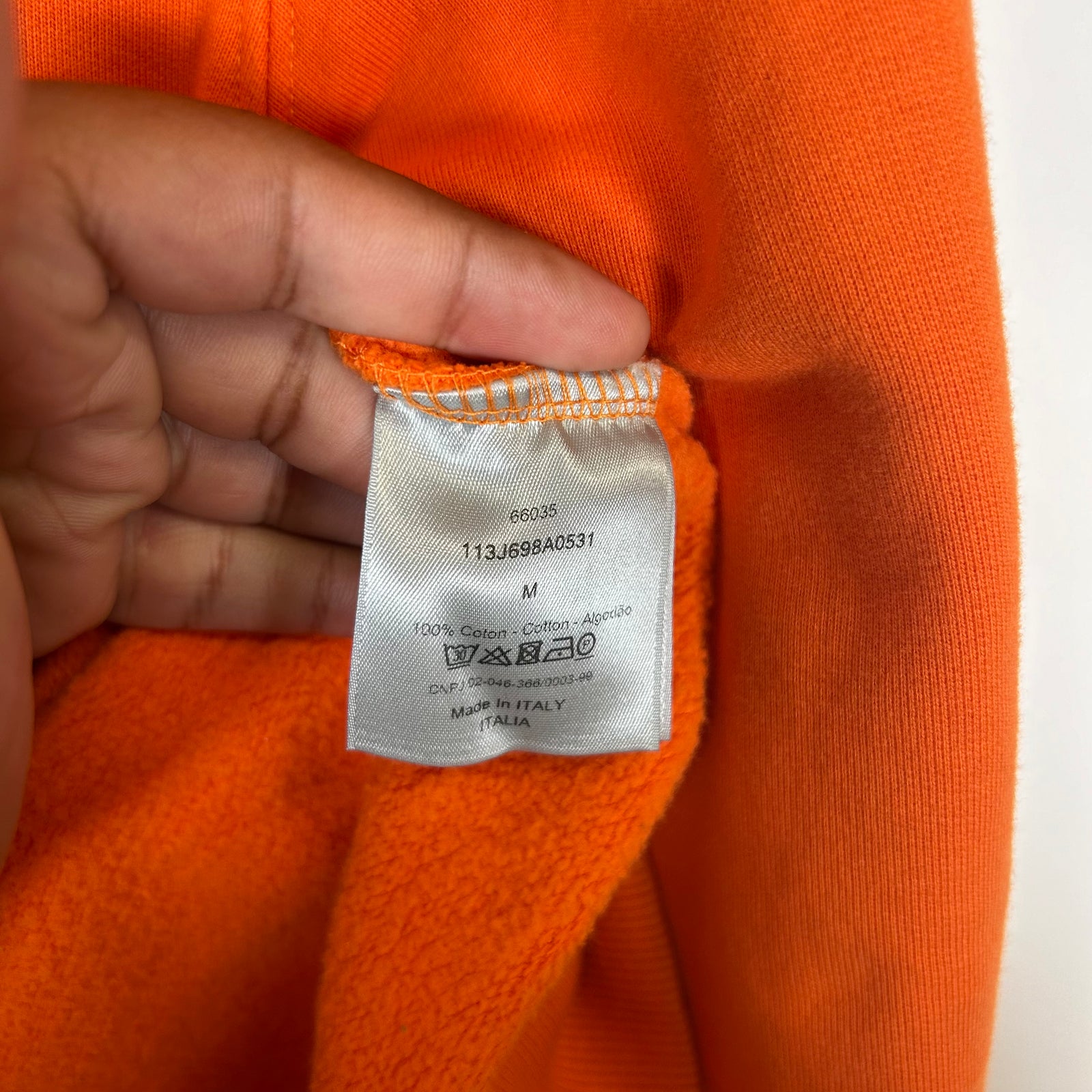 Dior Orange CD Icon Hoodie Size M