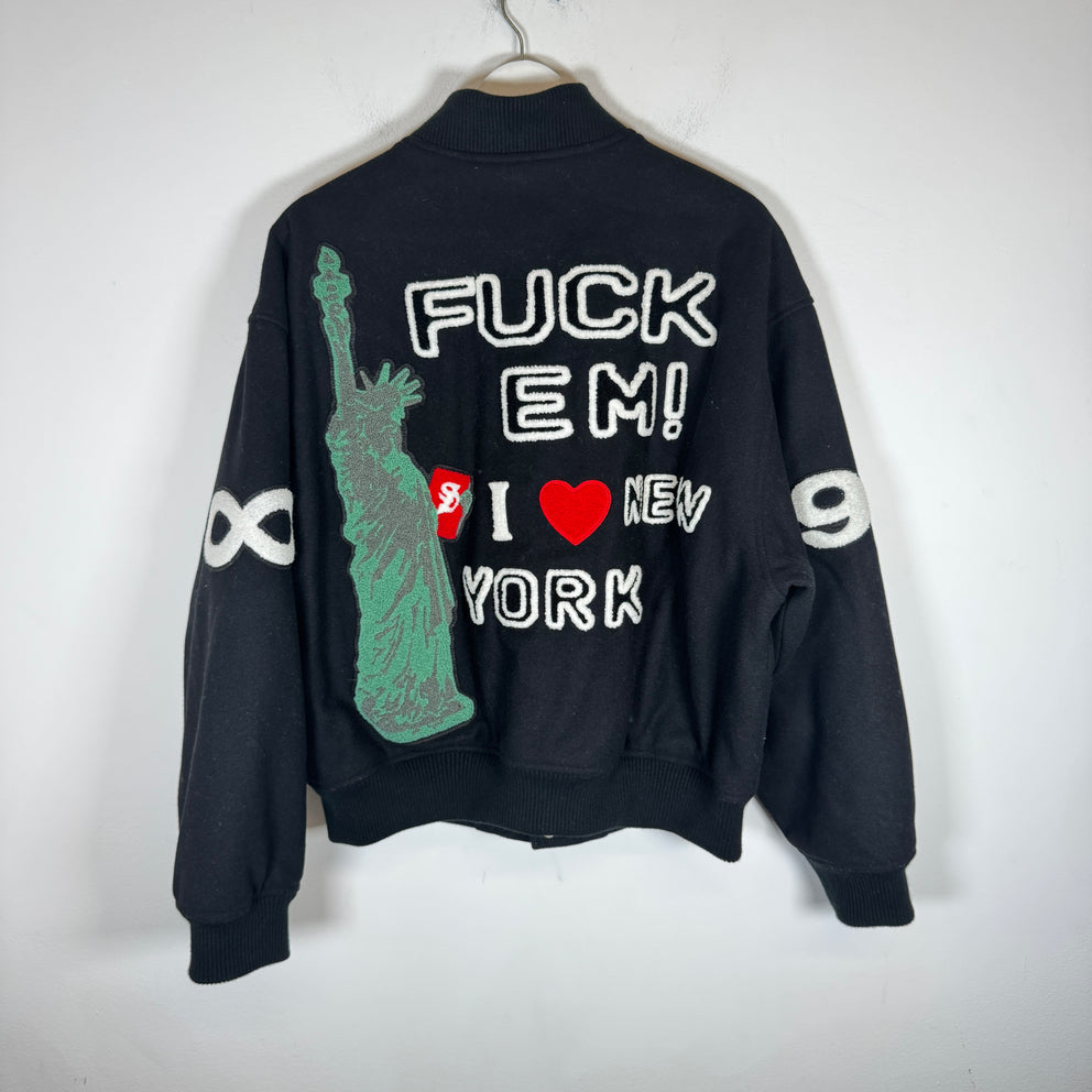 Supreme x CPFM Black Tourist Varsity Jacket Size M