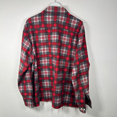 Needles Satin Lined Red Plaid Shirt Size XL
