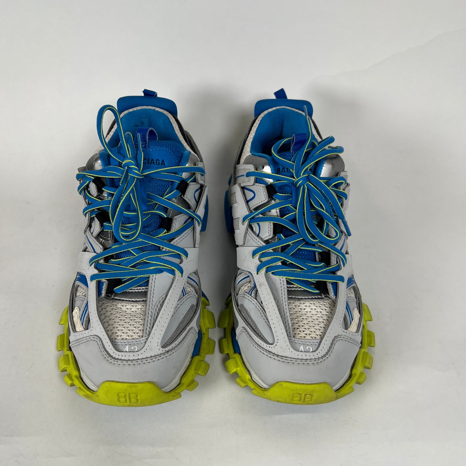 Balenciaga Grey/Blue Track Sneakers Sz 42