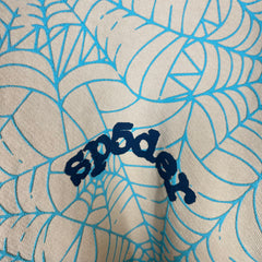 Sp5der Blue All Over Print Hoodie Size L