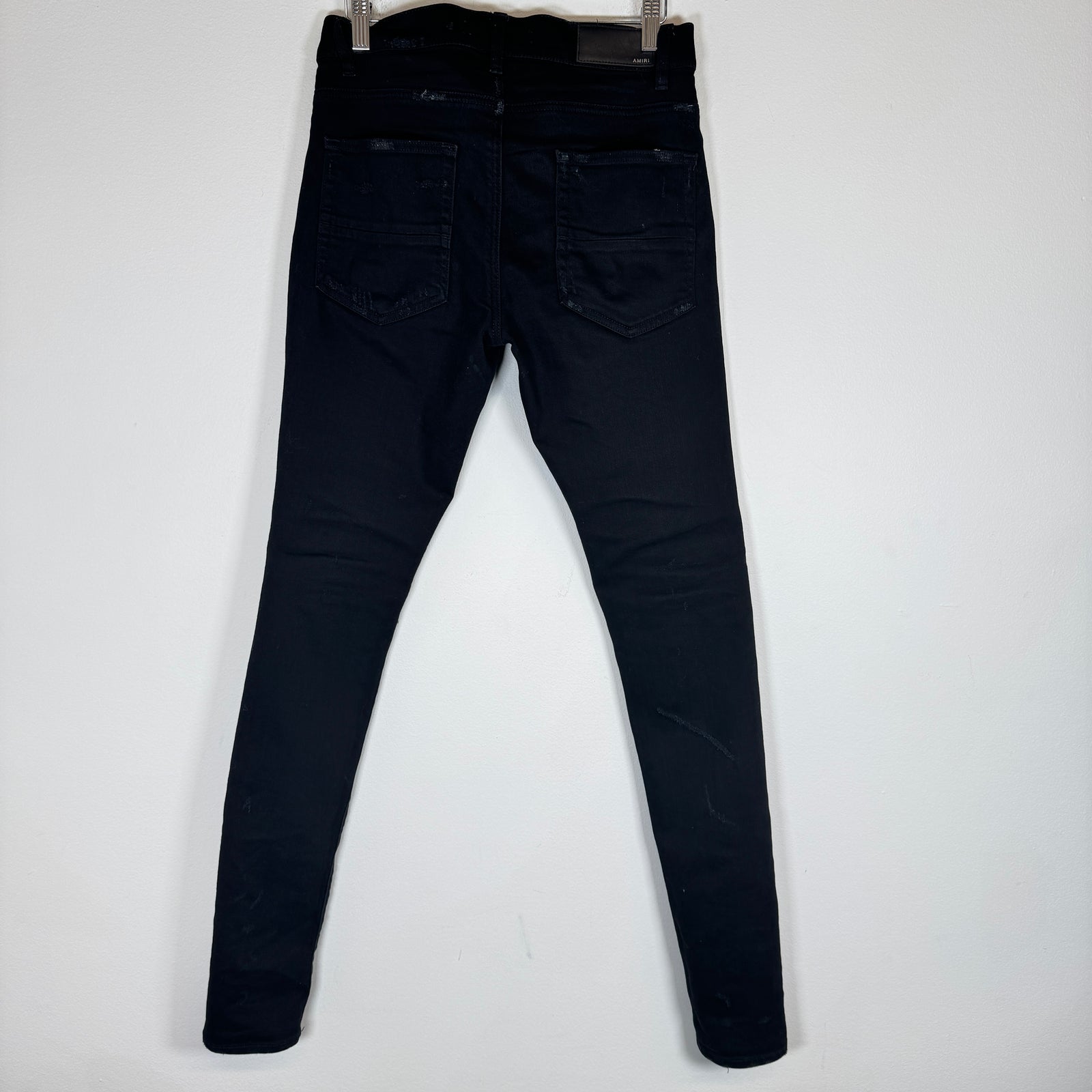 Amiri Black Zebra Print Jeans Size 29