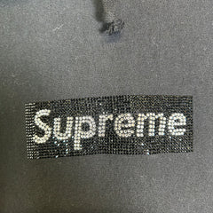 Supreme x Swarovski Black Box Logo Hoodie Size L