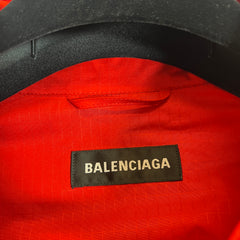 Balenciaga Red/Blue Technical Ripstop Logo Jacket Size 1