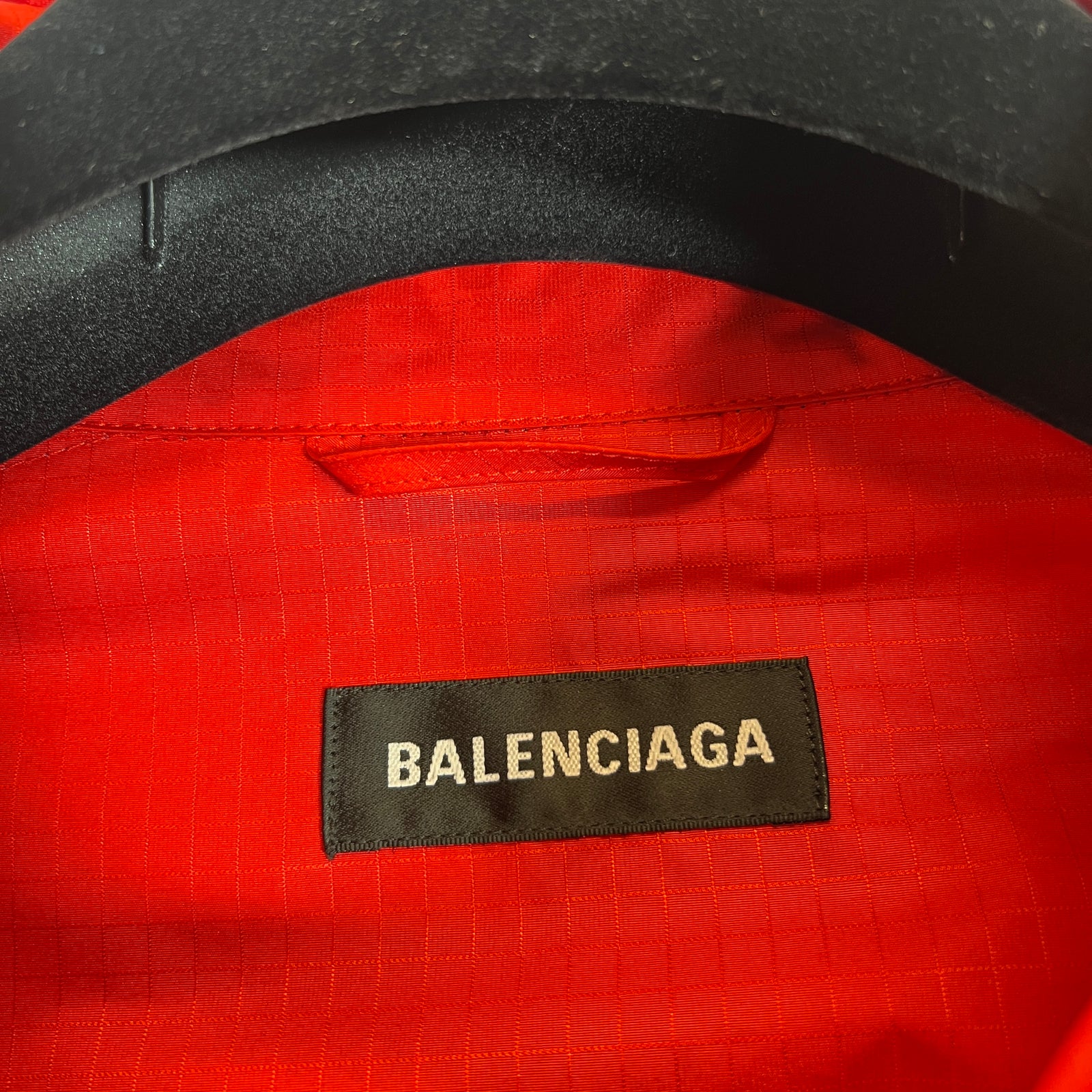 Balenciaga Red/Blue Technical Ripstop Logo Jacket Size 1