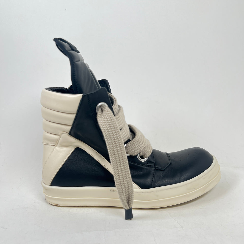 Rick Owens Black Jumbo Lace Geobasket Size 42