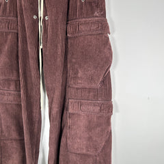 Rick Owens Mauve Corduroy Bela Cargos Size L
