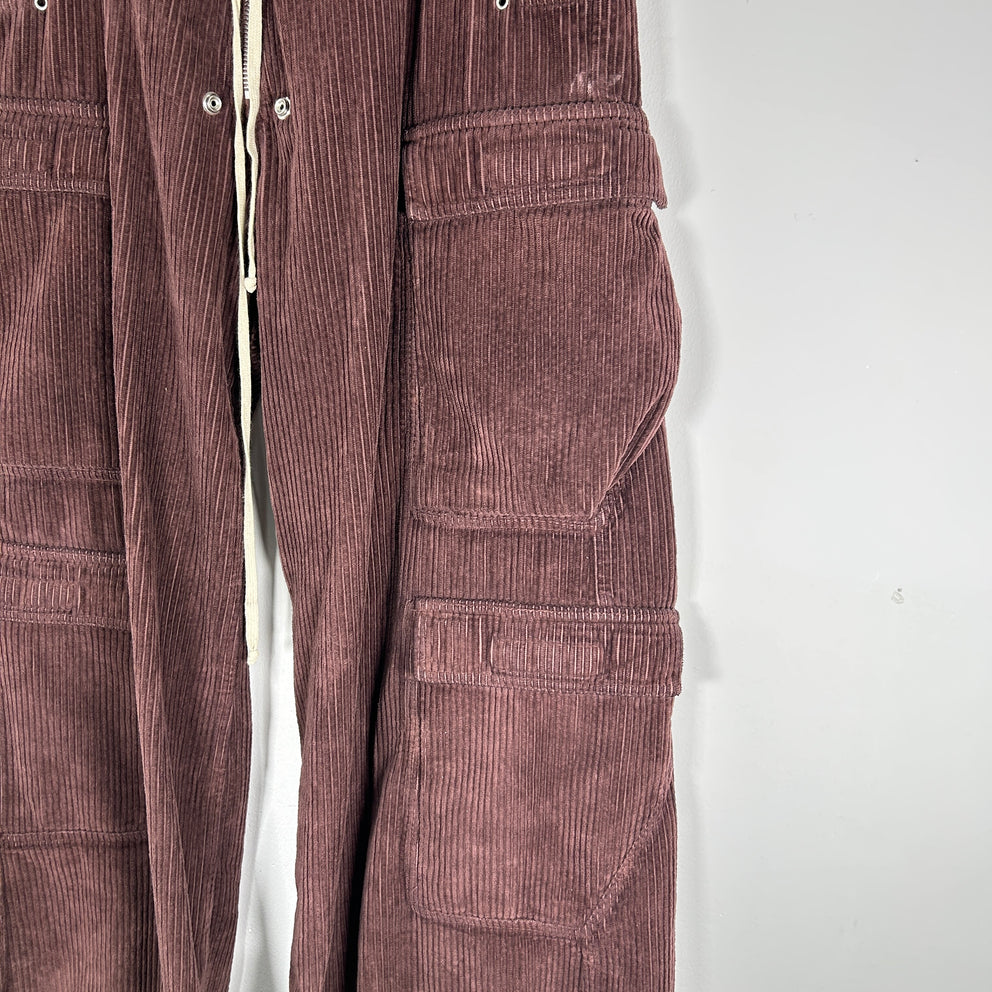 Rick Owens Mauve Corduroy Bela Cargos Size L