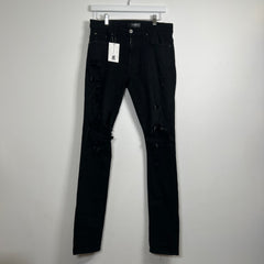 Amiri Thrashed Black Jeans Size 34