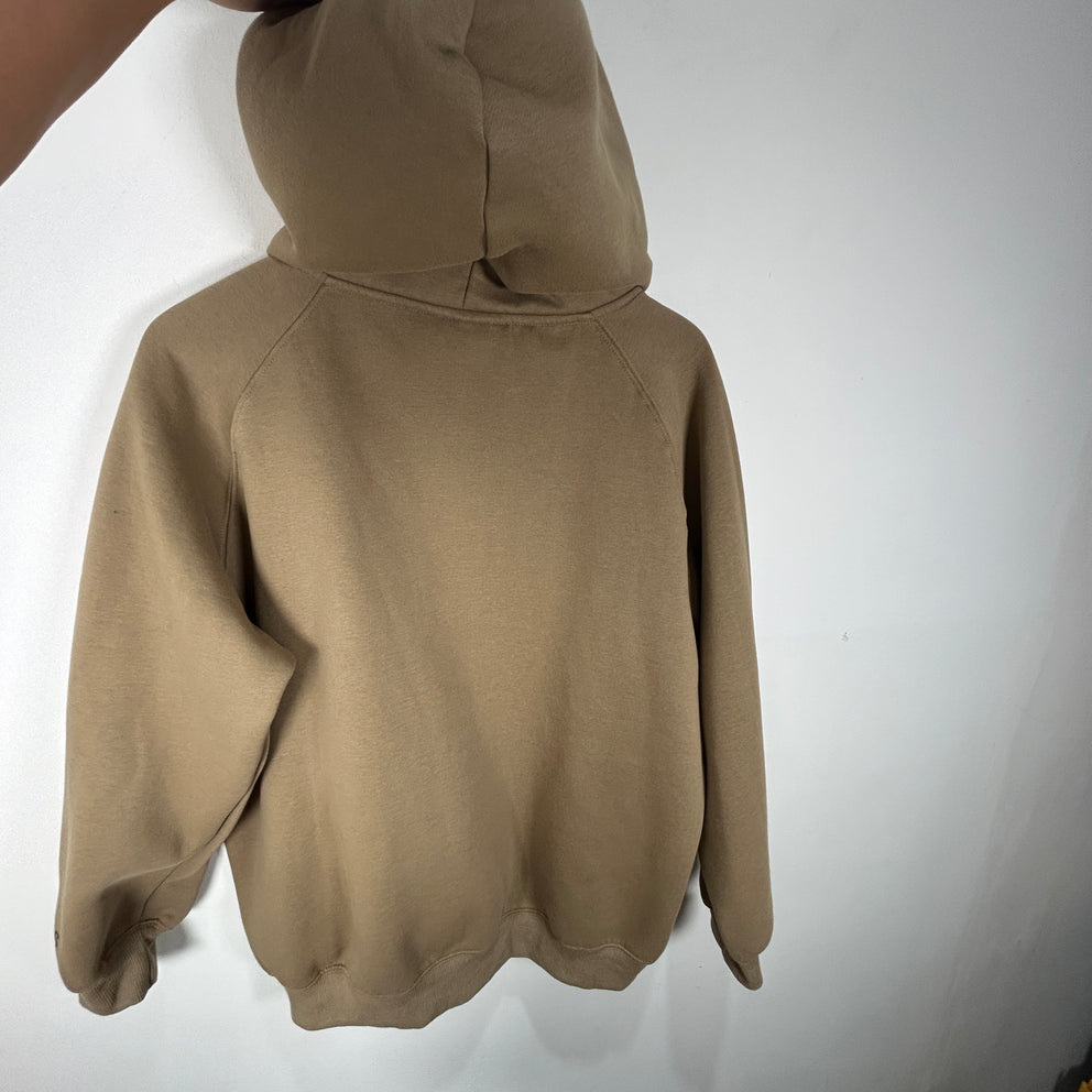 Essentials Brown Logo Hoodie Size M