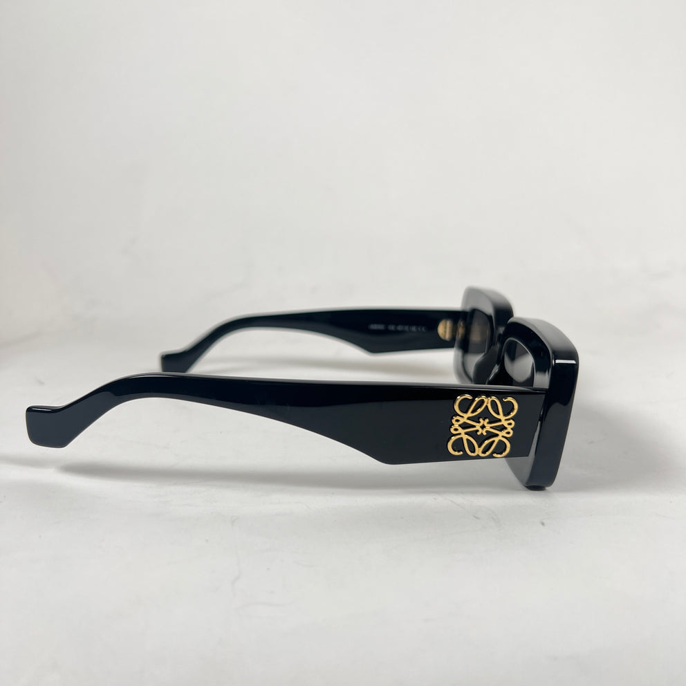 Loewe Black Anagram Rectangular Sunglasses