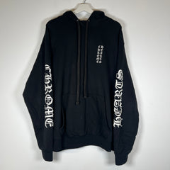 Chrome Hearts Black Vertical Logo Hoodie Size XL
