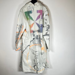 Off-White x Futura Graffiti Arrows Runway Trench Coat Size S