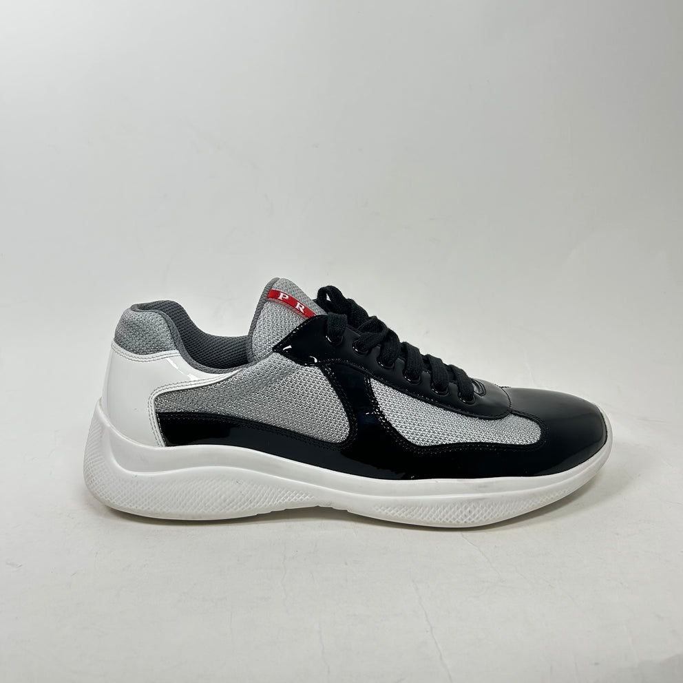 Prada Black/Grey American Cup Sneakers Size 8.5